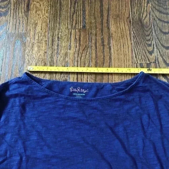 Lilly Pulitzer Women’s S 100% Pima Cotton Boatneck 3/4 Sleeves Navy Blue Dress - Picture 10 of 11